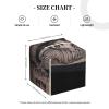 Black and Grey Tattoo Portrait Queen Leather Tissue Box Cover for Home Coffee Table Car Decorative view 4