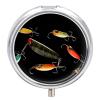 Round Pill Box Fishing Lure Pill Case 3 Compartment Medicine Pill Organizer for Purse & Pocket Portable Travel Pillbox Medicine Vitamin Cod Liver Oil Storage Box Organizer view 1