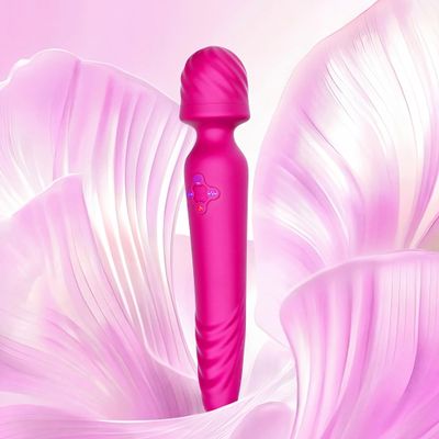 FUECHU Handheld Massager Cordless, Waterproof USB Rechargeable with 20 Vibration Patterns & 8 Speed Settings, Skin-Soft Silicone, Memory Function for Muscle Comfort and RelaxationRose