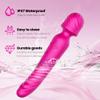 FUECHU Handheld Massager Cordless, Waterproof USB Rechargeable with 20 Vibration Patterns & 8 Speed Settings, Skin-Soft Silicone, Memory Function for Muscle Comfort and RelaxationRose view 3