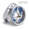 Round Pill Box Dove Sky Pill Case 3 Compartment Medicine Pill Organizer for Purse & Pocket Portable Travel Pillbox Medicine Vitamin Cod Liver Oil Storage Box Organizer view 2