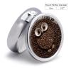 Round Pill Box Coffee Bean Owl Pill Case 3 Compartment Medicine Pill Organizer for Purse & Pocket Portable Travel Pillbox Medicine Vitamin Cod Liver Oil Storage Box Organizer view 2