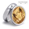 Round Pill Box Ancient Egyptian Pill Case 3 Compartment Medicine Pill Organizer for Purse & Pocket Portable Travel Pillbox Medicine Vitamin Cod Liver Oil Storage Box Organizer view 2
