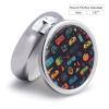 Round Pill Box Game Video Gaming Pattern Pill Case 3 Compartment Medicine Pill Organizer for Purse & Pocket Portable Travel Pillbox Medicine Vitamin Cod Liver Oil Storage Box Organizer view 2