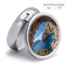 Round Pill Box Arch in Mallorca Spain Pill Case 3 Compartment Medicine Pill Organizer for Purse & Pocket Portable Travel Pillbox Medicine Vitamin Cod Liver Oil Storage Box Organizer view 2
