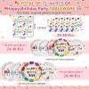 Skybooly 144 Pcs 48 Guests Happy Birthday Party Plates and Napkins Rainbow Dot Scalloped Paper Plates Napkins Disposable Tableware for Birthday Camping Summer Baby Shower Banquet Tea Party Supplies view 2