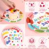 Skybooly 144 Pcs 48 Guests Happy Birthday Party Plates and Napkins Rainbow Dot Scalloped Paper Plates Napkins Disposable Tableware for Birthday Camping Summer Baby Shower Banquet Tea Party Supplies view 4