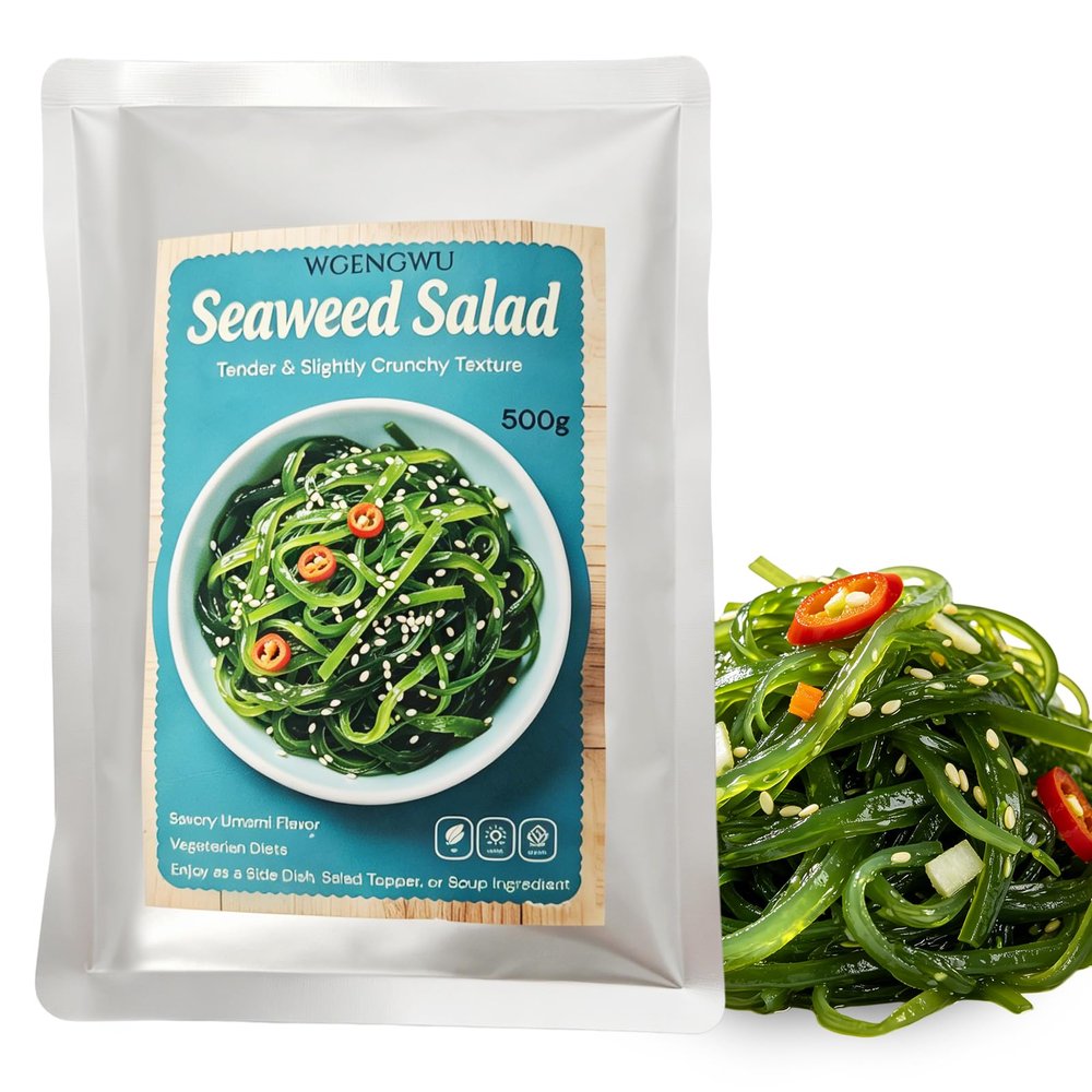 1.1Lb Seasoned Wakame Seaweed Salad, Ready-to-Eat Side Dish