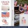 Housoutil 4 Rolls American Flag Toilet Paper, USA Flag Printed Bathroom Tissue Rolls, Funny Patriotic Usa Decor for 4th of July Patriotic Home, Holiday, And 2026 Football Matches Event Use view 2