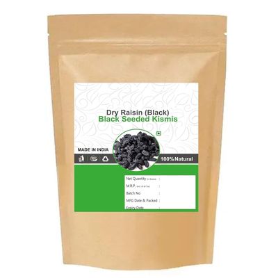 JB Black kismis Seeded, 100g, Dried kali Draksh, Black Raisins Seed, Fresh Munakka Dry Fruits Black, Raisins With Seeds For Cooking, Baking and Snacking (Pack of 1 X 100g)