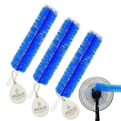 3 PCS Bendable Microfiber Head, Reusable Dust Remover Fan Cleaner Washable Fan Duster Cleaning Brush for Ceiling Fans Blades Curtains Air Conditioning Shutters Vents Cars(Blue)
