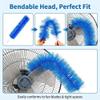 3 PCS Bendable Microfiber Head, Reusable Dust Remover Fan Cleaner Washable Fan Duster Cleaning Brush for Ceiling Fans Blades Curtains Air Conditioning Shutters Vents Cars(Blue) view 3