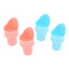 Haofy 4pcs Ice Cream Cone Holder Scooper Reusable Mini Ice Cream Cones Stand Upright for Scooping Frozen Yogurt Sorbet with No Food Safe PP Dishwasher Safe view 3