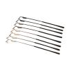 10pairs Spring Metal Rimless Eyeglasses Temple Replacement Leg With Tip Gold Silver Black(T49 Mix Color) view 1