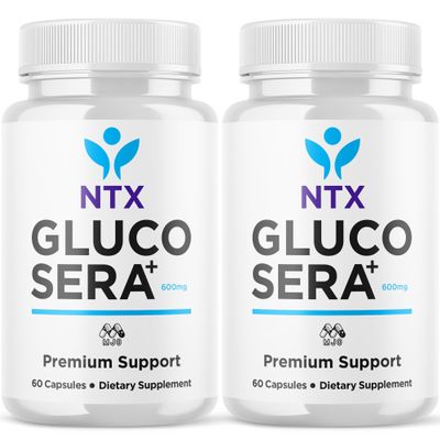(2 Pack) Gluco Sera Capsules, Official GlucoSera Blood Support Pills with All Natural Ingredients, Advanced Gluco Sera Health & Wellness Support Formula with Max Strength Multivitamins (120 Capsules)