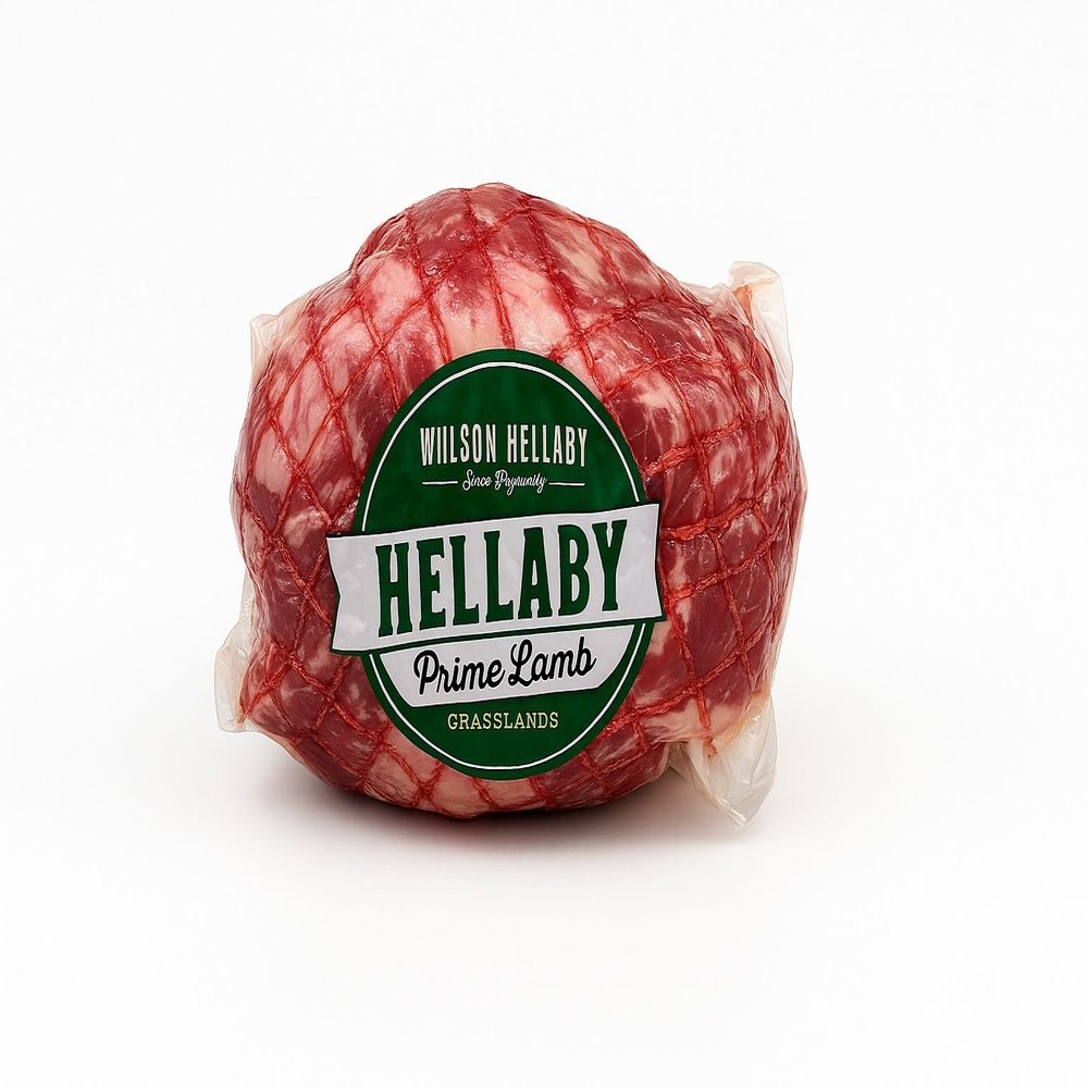 Hellaby New Zealand Lamb Shoulder Boneless Rolled Netted Shank Off Raw Frozen, Premium Lamb Roast Cut, 8 Packs of 3.75 Pound Each, 30 Pound Case for Slow Cooking and Roasting