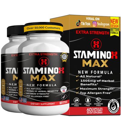 GREENVIFY StaminoX Max Dietary Supplement, Herbal Blend, Organic Maca Root, 60 Capsules (3)