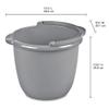 10 Qt. Spout Pail Classic Titanium, Gray Plastic Bucket with Pour Spout & Comfort Grip Handle, Ideal for Household Cleaning, Mopping, Washing Cars and Gardening view 3