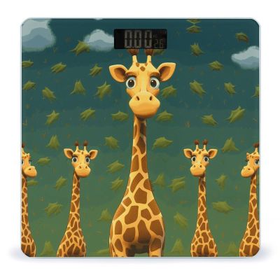Cartoon Giraffe Bathroom Scale for Body Weight High Precision Digital Scale for Home Portable Weight Scale with Auto Step-On Function and Clear LCD Easy to Read