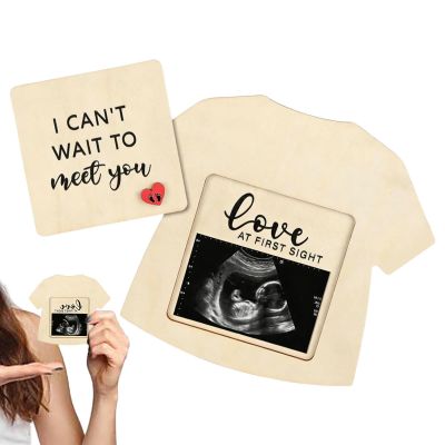 Pregnancy Announcement for Grandparents Wooden Ultrasound Photo Frame