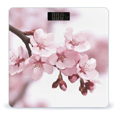 Cherry Blossom Bathroom Scale for Body Weight High Precision Digital Scale for Home Portable Weight Scale with Auto Step-On Function and Clear LCD Easy to Read
