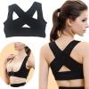 Adjustable Women Breast & Back Support Belt Chest Holder Support Posture Corrector Body Shaper Corset Upper Back Support Bandage(Black L) view 2