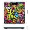 Graffiti Drawing Bathroom Scale for Body Weight High Precision Digital Scale for Home Portable Weight Scale with Auto Step-On Function and Clear LCD Easy to Read view 2