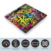 Graffiti Drawing Bathroom Scale for Body Weight High Precision Digital Scale for Home Portable Weight Scale with Auto Step-On Function and Clear LCD Easy to Read view 3