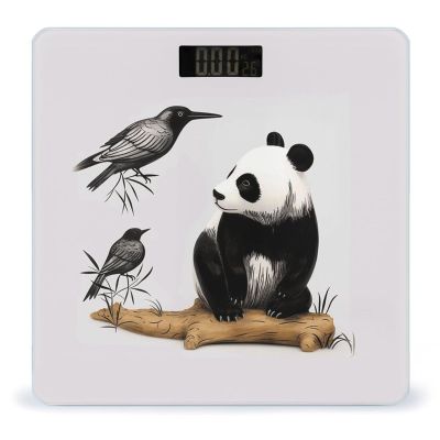 Bird Cedar Panda Bathroom Scale for Body Weight High Precision Digital Scale for Home Portable Weight Scale with Auto Step-On Function and Clear LCD Easy to Read