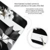 Black White Stripes Red Rose Flowers Bathroom Scale for Body Weight High Precision Digital Scale for Home Portable Weight Scale with Auto Step-On Function and Clear LCD Easy to Read view 4