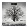 Black and White Tree Bathroom Scale for Body Weight High Precision Digital Scale for Home Portable Weight Scale with Auto Step-On Function and Clear LCD Easy to Read view 1