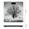 Black and White Tree Bathroom Scale for Body Weight High Precision Digital Scale for Home Portable Weight Scale with Auto Step-On Function and Clear LCD Easy to Read view 2