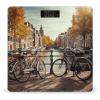 Bicycles in Amsterdam Bathroom Scale for Body Weight High Precision Digital Scale for Home Portable Weight Scale with Auto Step-On Function and Clear LCD Easy to Read view 1