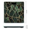 Black and Gold Geometric Bathroom Scale for Body Weight High Precision Digital Scale for Home Portable Weight Scale with Auto Step-On Function and Clear LCD Easy to Read view 2