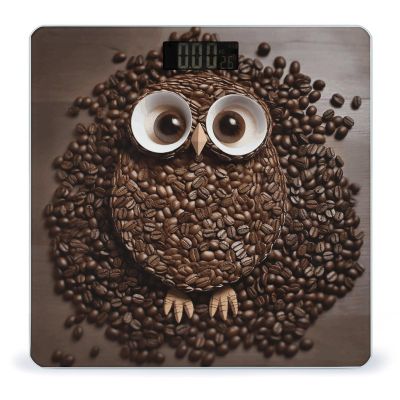 Coffee Bean Owl Bathroom Scale for Body Weight High Precision Digital Scale for Home Portable Weight Scale with Auto Step-On Function and Clear LCD Easy to Read