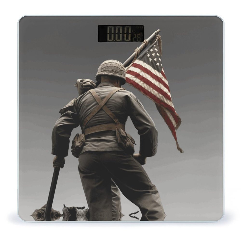 United States Marine Bathroom Scale for Body Weight High Precision Digital Scale for Home Portable Weight Scale with Auto Step-On Function and Clear LCD Easy to Read