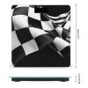 Black White Formula Checkered Flags Pattern Bathroom Scale for Body Weight High Precision Digital Scale for Home Portable Weight Scale with Auto Step-On Function and Clear LCD Easy to Read view 2