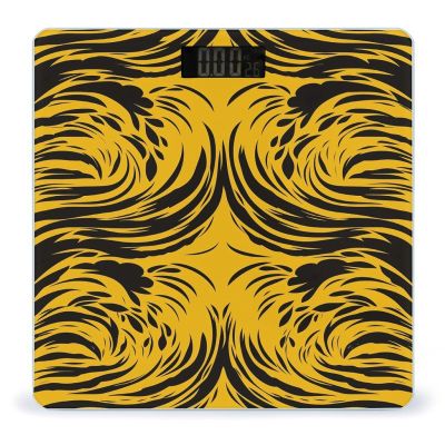 Mustard Yellow and Black Bathroom Scale for Body Weight High Precision Digital Scale for Home Portable Weight Scale with Auto Step-On Function and Clear LCD Easy to Read