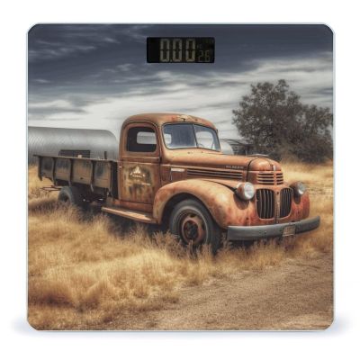 Old Truck Car Bathroom Scale for Body Weight High Precision Digital Scale for Home Portable Weight Scale with Auto Step-On Function and Clear LCD Easy to Read