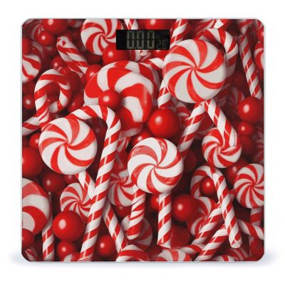 Candy Canes Bathroom Scale for Body Weight High Precision Digital Scale for Home Portable Weight Scale with Auto Step-On Function and Clear LCD Easy to Read