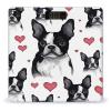 Boston Terrier Red Heart Dog Bathroom Scale for Body Weight High Precision Digital Scale for Home Portable Weight Scale with Auto Step-On Function and Clear LCD Easy to Read view 1