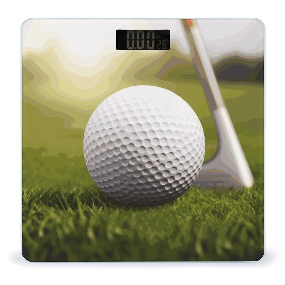 Sport Golf Ball Bathroom Scale for Body Weight High Precision Digital Scale for Home Portable Weight Scale with Auto Step-On Function and Clear LCD Easy to Read