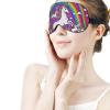 Lightweight Comfortable Magic Unicorn Rainbow Eye Mask with Elastic Band for Sleep Plane Work, Pressureless Blindfold Eyeshade view 3