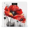 Beautiful Poppy Flower Ink Bathroom Scale for Body Weight High Precision Digital Scale for Home Portable Weight Scale with Auto Step-On Function and Clear LCD Easy to Read view 1