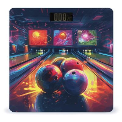 Bowling Balls Bathroom Scale for Body Weight High Precision Digital Scale for Home Portable Weight Scale with Auto Step-On Function and Clear LCD Easy to Read