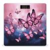 Pink Butterflies Bathroom Scale for Body Weight High Precision Digital Scale for Home Portable Weight Scale with Auto Step-On Function and Clear LCD Easy to Read view 1