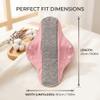24 Pcs Reusable Incontinence Pads for Women, Washable Menstrual Pads with Wings and Snap Buttons, Cotton Cloth Panty Liners for Light Bladder Leaks, Periods, Postpartum Care and Daily Protection (24) view 2