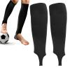 PAKHUDB Calf Compression Sleeves 1Pair Breathable Summer Long Stomping Heel Calf Socks, Soccer Shin Guard Sleeves(Black) view 4