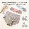 6 Pcs Reusable Incontinence Pads for Women, Washable Menstrual Pads with Wings and Snap Buttons, Cotton Cloth Panty Liners for Light Bladder Leaks, Periods, Postpartum Care and Daily Protection (6) view 3