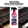 Fast-Acting Heavy-Duty Grill Degreaser Spray - BBQ Grill Cleaner for Outdoor & Kitchen, BBQ Heavy Duty Degreaser Grill Cleaner Spray for Removing Stubborn Grease and Burnt-on Residue (1PCS) view 2
